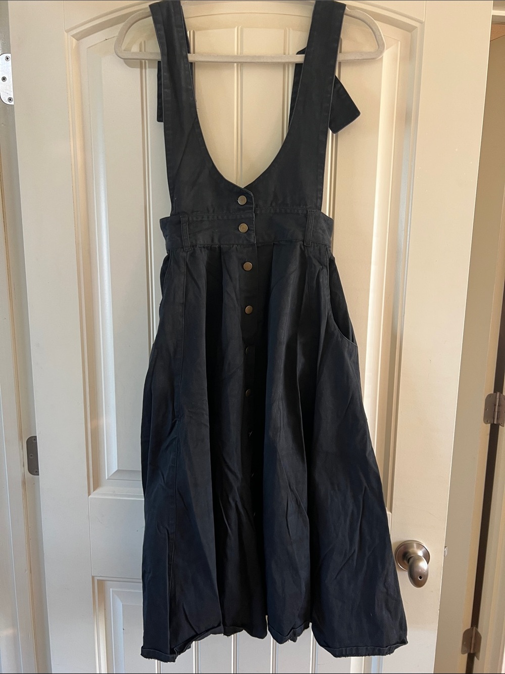 Vintage Pinafore Dress with Button Front